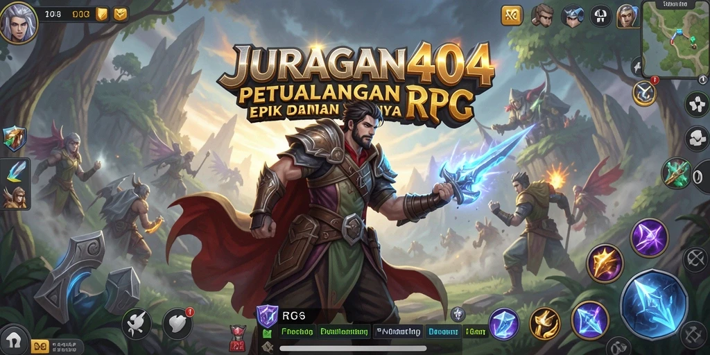 Tangkapan layar menarik dari gameplay RPG JURAGAN404.