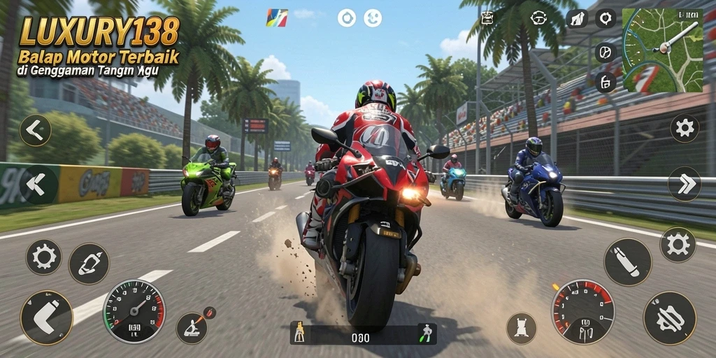Tampilan memukau dari gameplay balap motor LUXURY138.