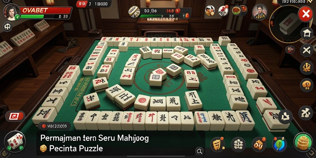Screenshot gameplay OVABET menunjukkan pengalaman bermain Mahjong yang seru.