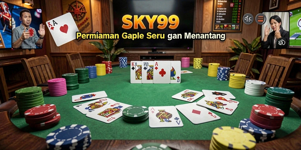 Screenshot menunjukkan gameplay Gaple yang menarik dan interaktif.