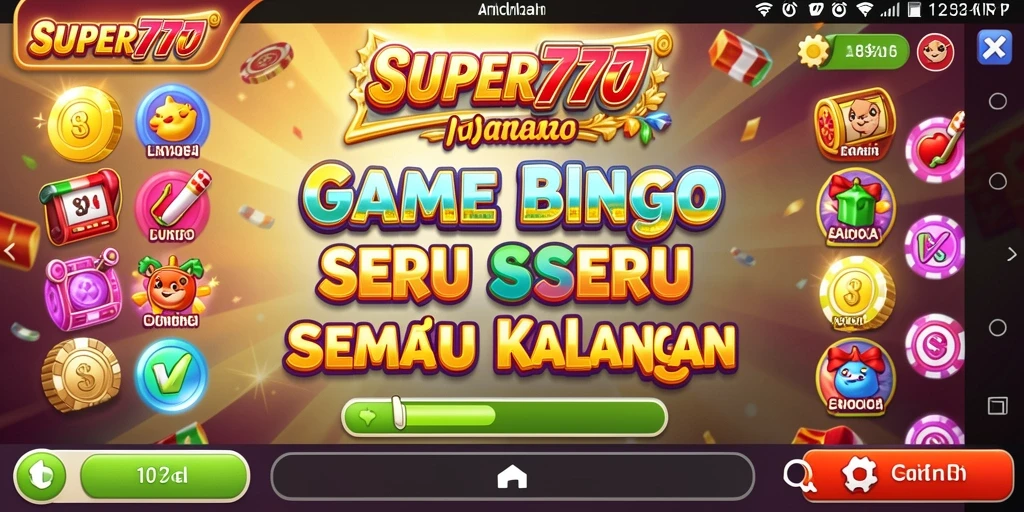 Tampilan gameplay <strong>SUPER777</strong> yang seru dan penuh warna di layar.